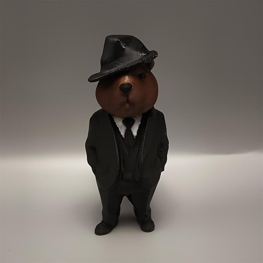 1pc 3D Printed Gangster Hamster Statue - Animal Theme, Summer - Unique Gift for Cafe, Office, Bar, Friends чёрный
1pc 3D Printed Gangster Hamster Statue - Animal Theme, Summer - Unique Gift for Cafe, Office, Bar, Friends чёрный