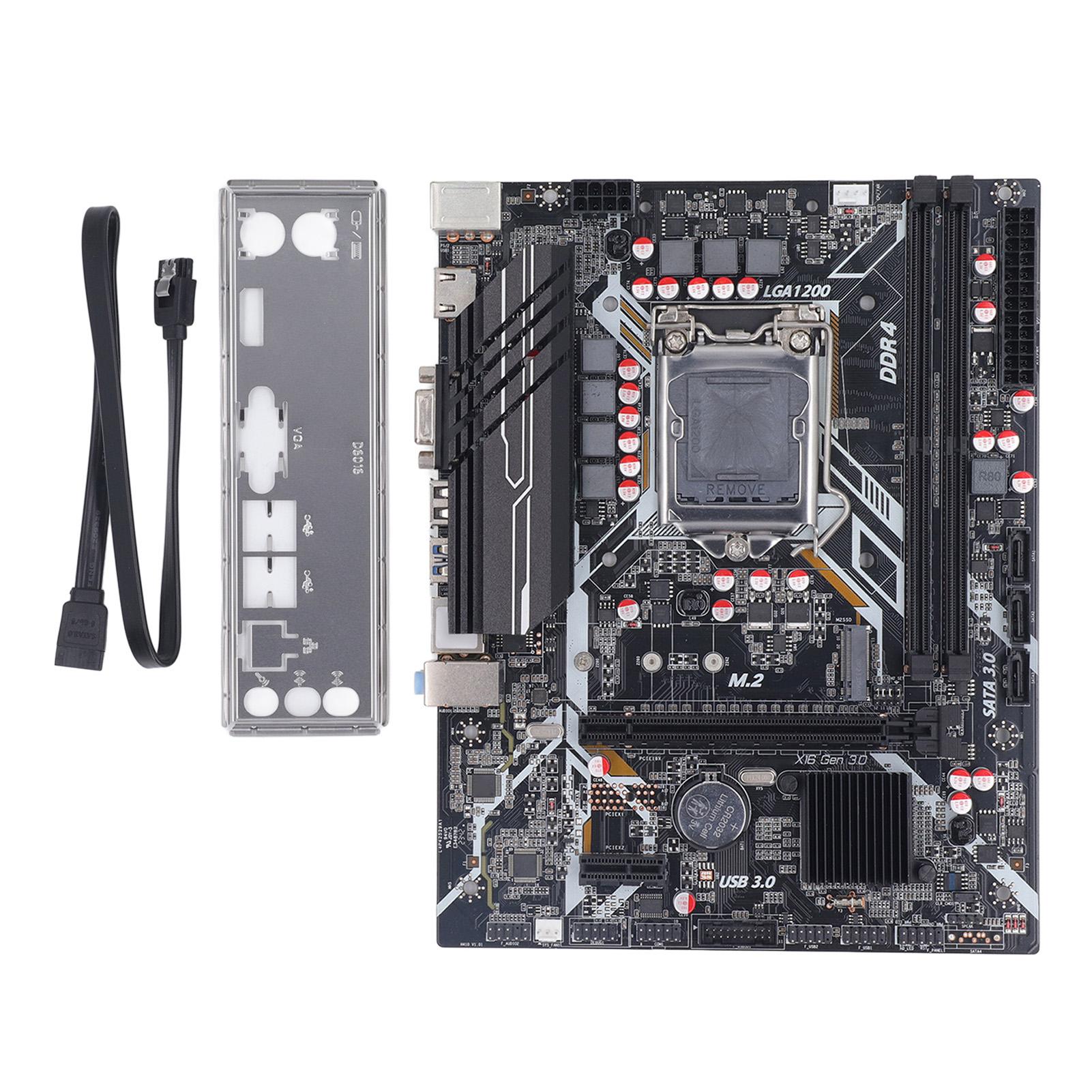 H410 Motherboard Dual DDR4 64GB Memory NVME M.2 Port PCIE 16X Gen 3.0 Slot for LGA1200 CPU Gaming
H410 Motherboard Dual DDR4 64GB Memory NVME M.2 Port PCIE 16X Gen 3.0 Slot for LGA1200 CPU Gaming