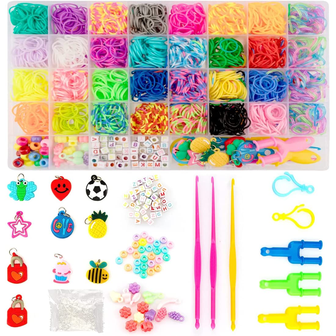 Loom Band Kit Refillable Loom DIY Bracelet Accessories 40 Grid Suit Kids Toy Colorful Rainbow Rubber Band Bracelet Kit Knitting Bracelet Kids Birthday
Loom Band Kit Refillable Loom DIY Bracelet Accessories 40 Grid Suit Kids Toy Colorful Rainbow Rubber Band Bracelet Kit Knitting Bracelet Kids Birthday