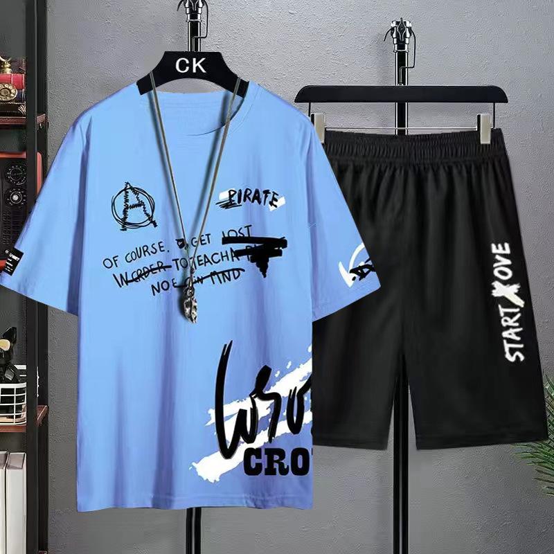 Summer Set Men Casual Short Sleeve Short Sets Men Tracksuits Oversized O Neck Print T shirt M
Summer Set Men Casual Short Sleeve Short Sets Men Tracksuits Oversized O Neck Print T shirt M