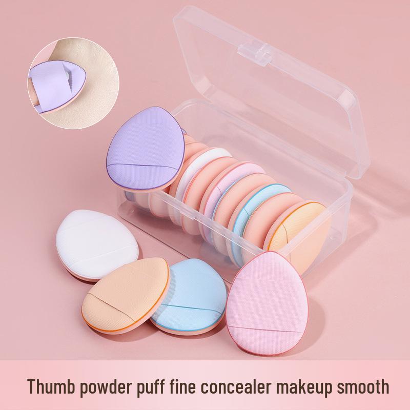 Mini Pink Finger Powder Puff: Dual-Use Wet & Dry Makeup Sponge for Liquid Foundation.
Mini Pink Finger Powder Puff: Dual-Use Wet & Dry Makeup Sponge for Liquid Foundation.