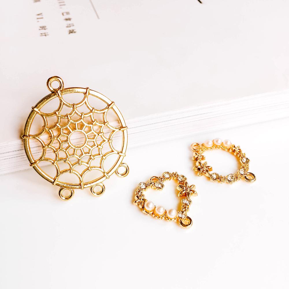 Alloy Connector Love Oval Diamond Pearl Earrings and Pendants - DIY Jewelry Accessories
Alloy Connector Love Oval Diamond Pearl Earrings and Pendants - DIY Jewelry Accessories