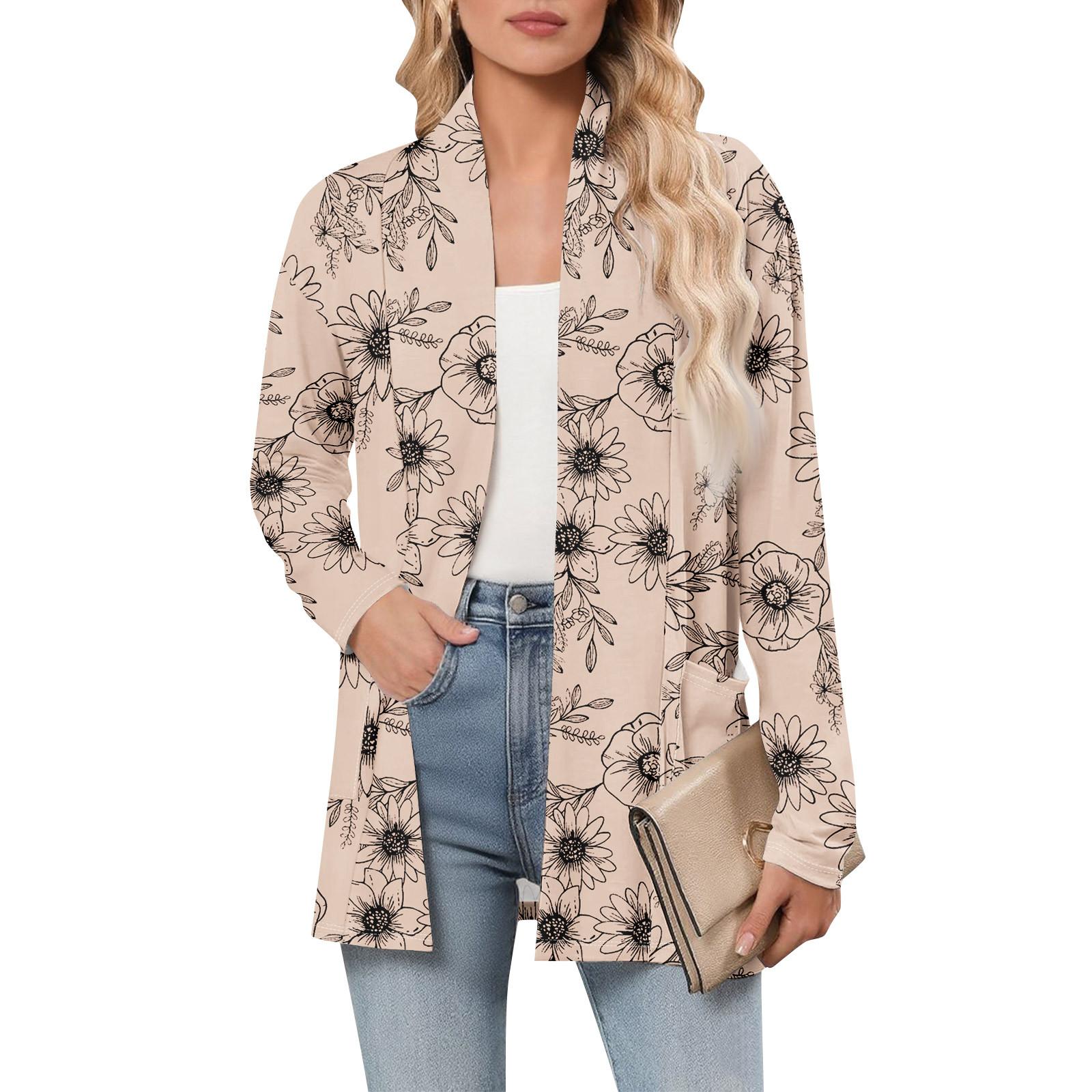 Женский кардиган с длинным рукавом, V-образным вырезом, модная рубашка с принтом, легкий, повседневный, свободный, тонкий кардиган с карманами L хаки
Женский кардиган с длинным рукавом, V-образным вырезом, модная рубашка с принтом, легкий, повседневный, свободный, тонкий кардиган с карманами L хаки