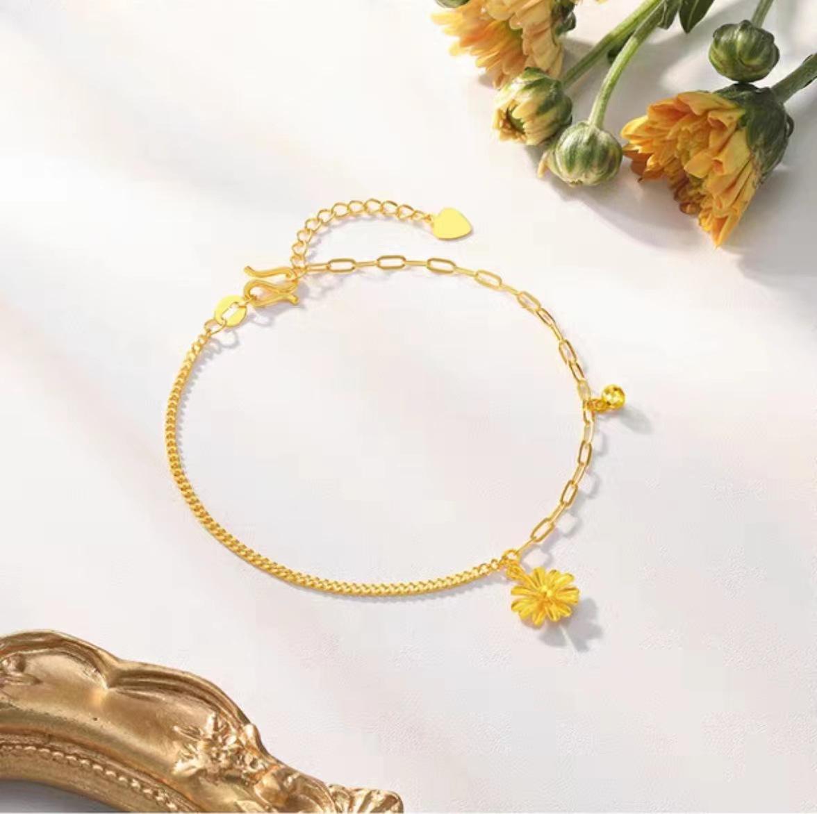 Sunflower Daisy Beaded Bracelet in Vietnamese Sand Gold - Women s Luxurious and Versatile Jewelry Design
Sunflower Daisy Beaded Bracelet in Vietnamese Sand Gold - Women s Luxurious and Versatile Jewelry Design