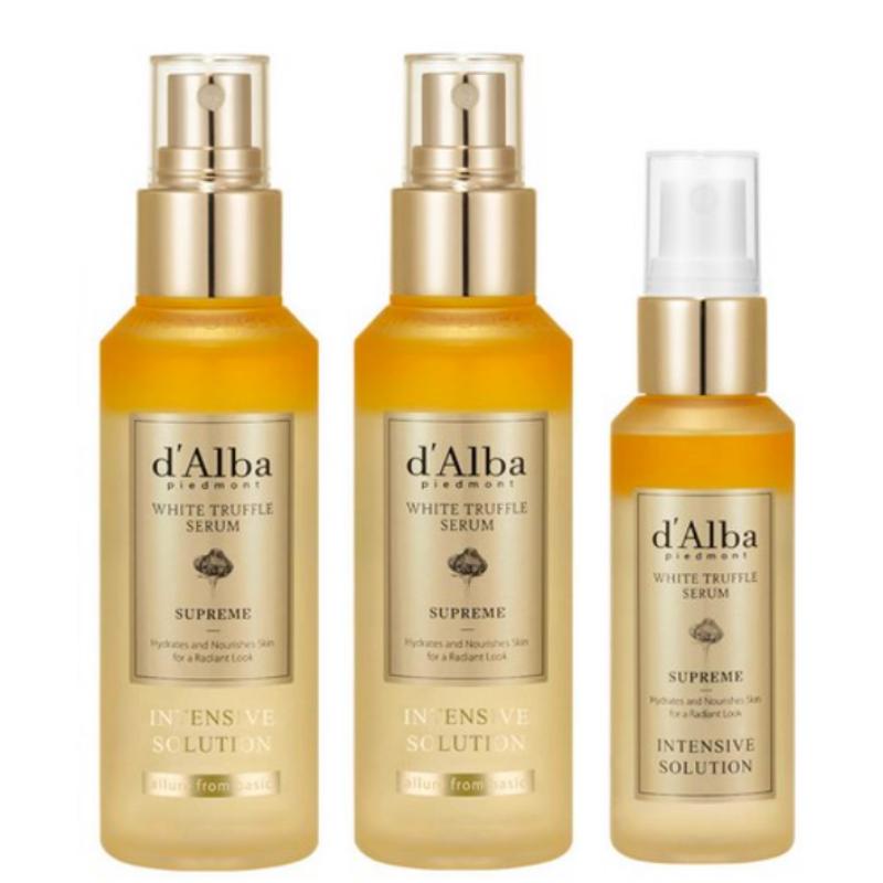 d Alba White Truffle Supreme Intensive Serum Set (100ml x 2 + 50ml) 100ml x 2 bottles + 50ml x 1 bottle
d Alba White Truffle Supreme Intensive Serum Set (100ml x 2 + 50ml) 100ml x 2 bottles + 50ml x 1 bottle