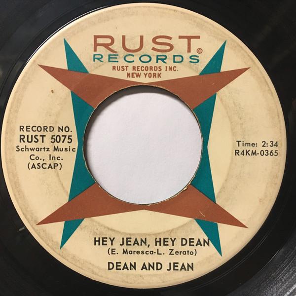 7inch Record DEAN JEAN Hey Jean Hey Dean Please Dont T RUST5075 RUST 1964 US SoulFunk Used
7inch Record DEAN JEAN Hey Jean Hey Dean Please Dont T RUST5075 RUST 1964 US SoulFunk Used
