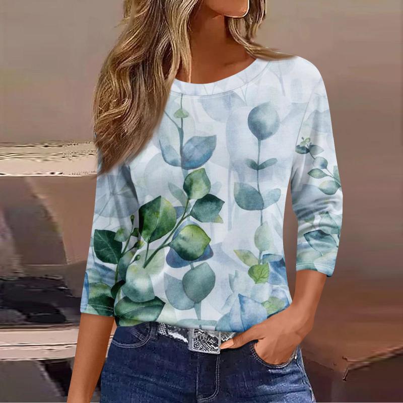 Літній топ 2024 Жіночий модний повсякденний круглий виріз з рукавами 3/4 та вільним принтом, футболка, новий жіночий топ 6XL
Літній топ 2024 Жіночий модний повсякденний круглий виріз з рукавами 3/4 та вільним принтом, футболка, новий жіночий топ 6XL