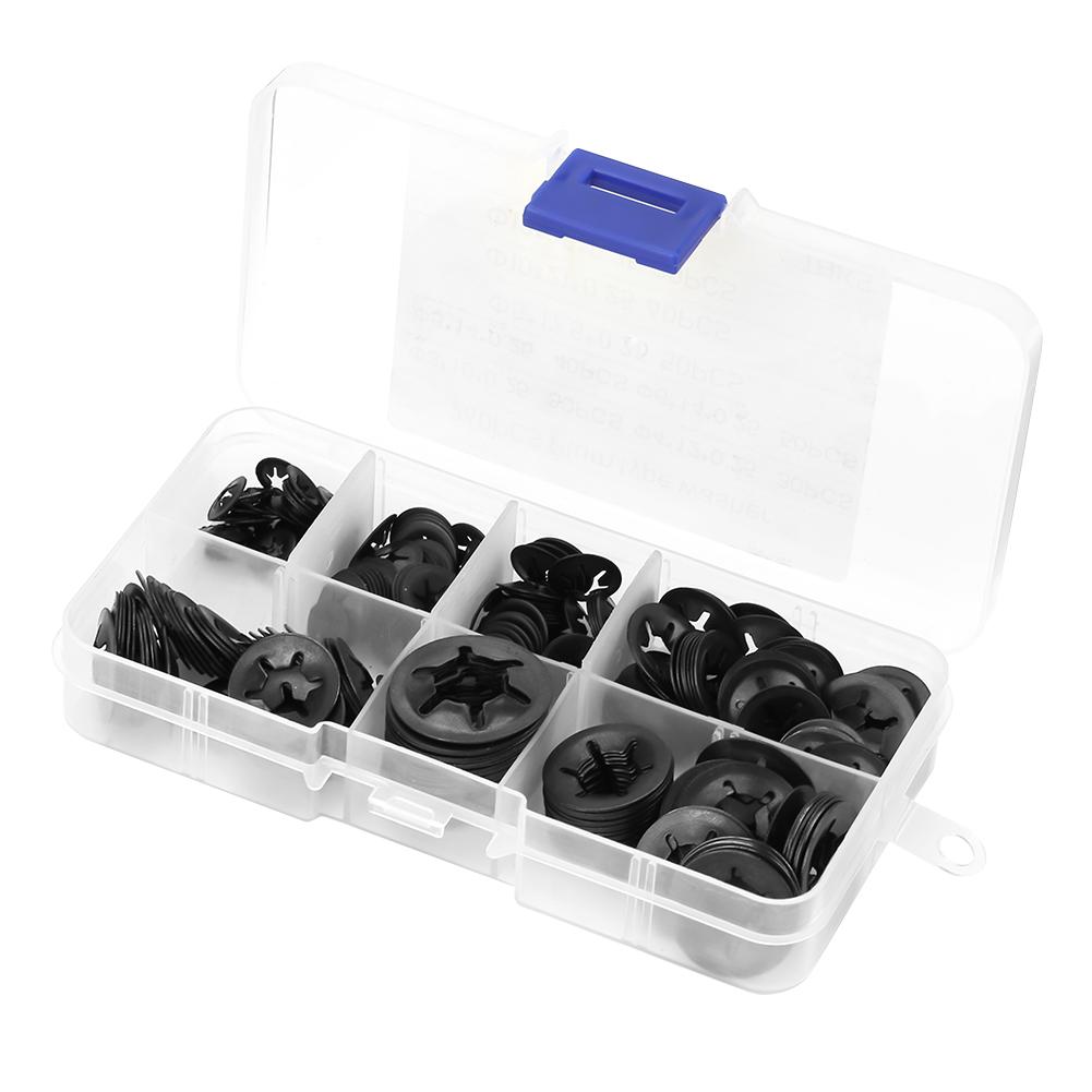 260pcs Manganese Steel Push On Washer Retaining Lock Washers Set 3 4 5 6 8 10 12mm
260pcs Manganese Steel Push On Washer Retaining Lock Washers Set 3 4 5 6 8 10 12mm
