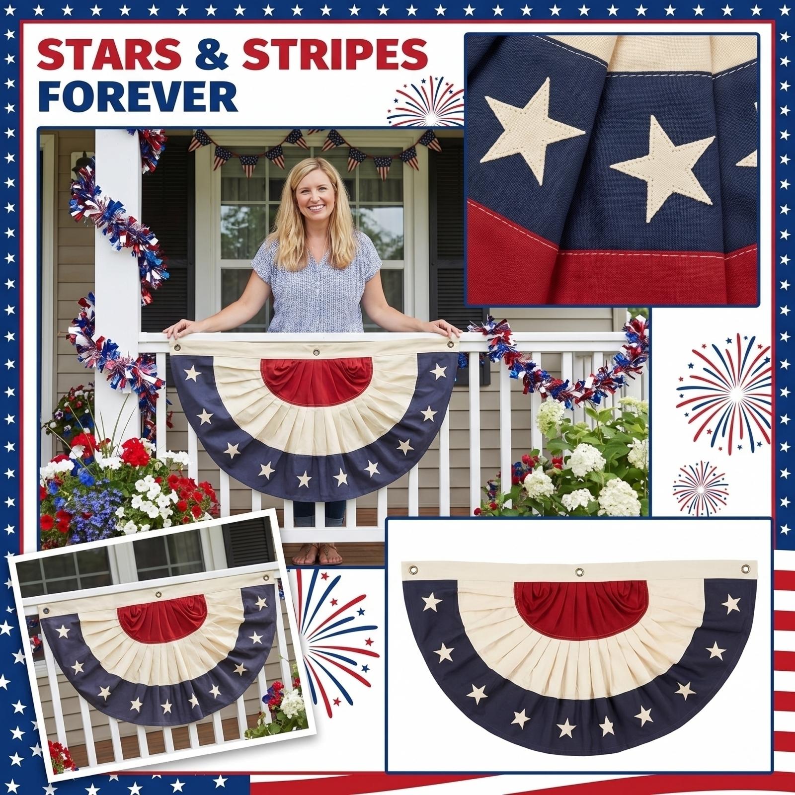 Independence Day Flag, US Commemorative Hanging Flag, Fan-shaped Flag One Size
Independence Day Flag, US Commemorative Hanging Flag, Fan-shaped Flag One Size