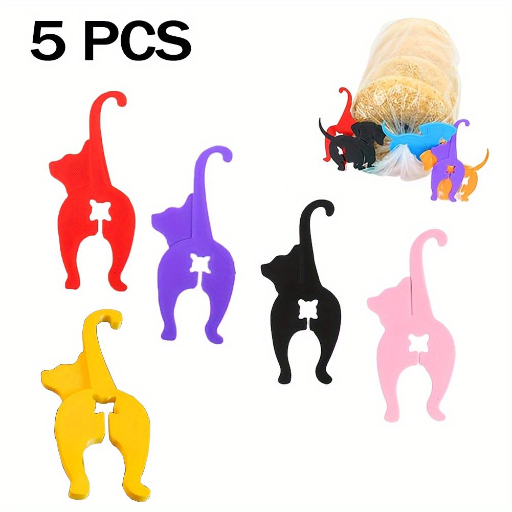 5pcs Reusable Multi-Purpose Sealing Clips, Moisture & Dustproof Storage Bag Clips for Kitchen Accessories, Cat Food Bags and Dog Food Sealers 5pcs Cat (Random Colors)
5pcs Reusable Multi-Purpose Sealing Clips, Moisture & Dustproof Storage Bag Clips for Kitchen Accessories, Cat Food Bags and Dog Food Sealers 5pcs Cat (Random Colors)