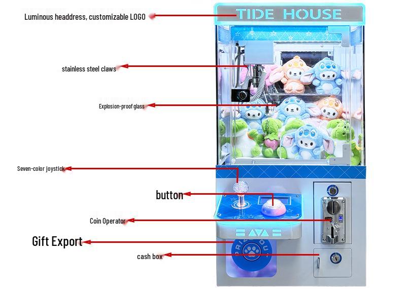 High-Quality Coin-Operated Mini Claw Machine for Dolls, Perfect for Street and Temple Fairs
High-Quality Coin-Operated Mini Claw Machine for Dolls, Perfect for Street and Temple Fairs