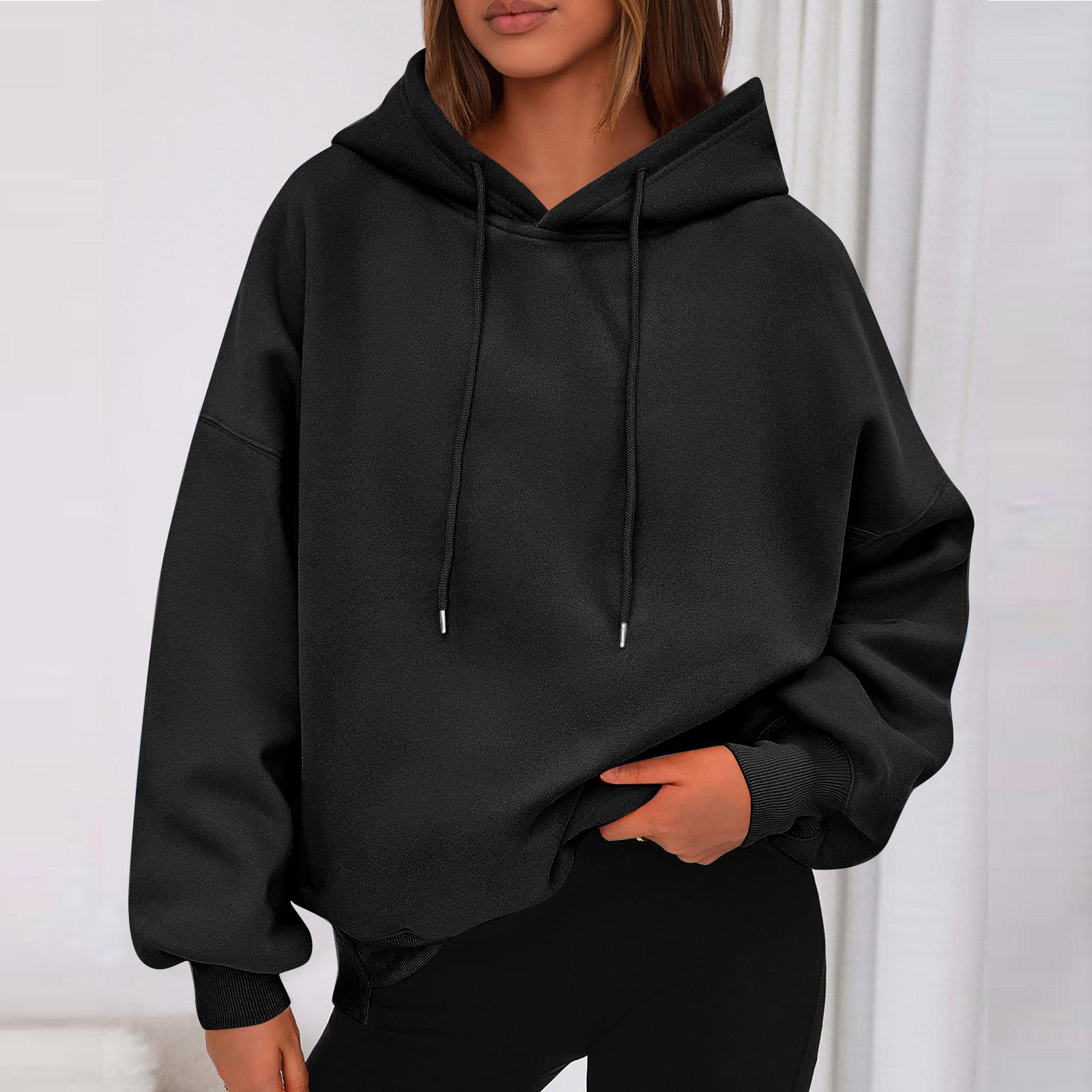Ladies Fashionable Solid Color Casual Hooded Pocket Long Sleeved Sweatshirt S чёрный
Ladies Fashionable Solid Color Casual Hooded Pocket Long Sleeved Sweatshirt S чёрный