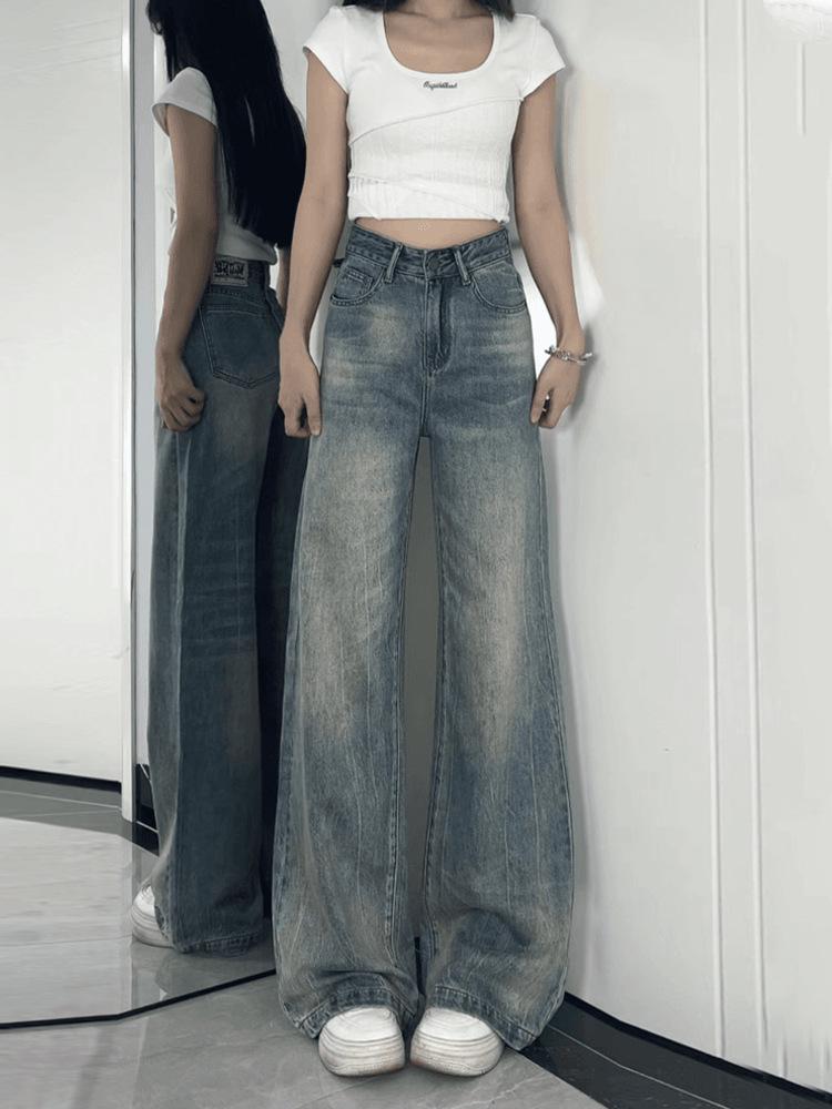 Женские летние джинсы в стиле ретро с высокой талией, широкие, свободного кроя, расклешенные, длиной до пола, не липкие. XL
Женские летние джинсы в стиле ретро с высокой талией, широкие, свободного кроя, расклешенные, длиной до пола, не липкие. XL