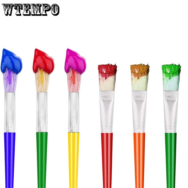 WTEMPO Large Chubby Paint Brushes Round Flat Preschool Paint Brushes for Washable Paint Acrylic Paint 8pcs
WTEMPO Large Chubby Paint Brushes Round Flat Preschool Paint Brushes for Washable Paint Acrylic Paint 8pcs