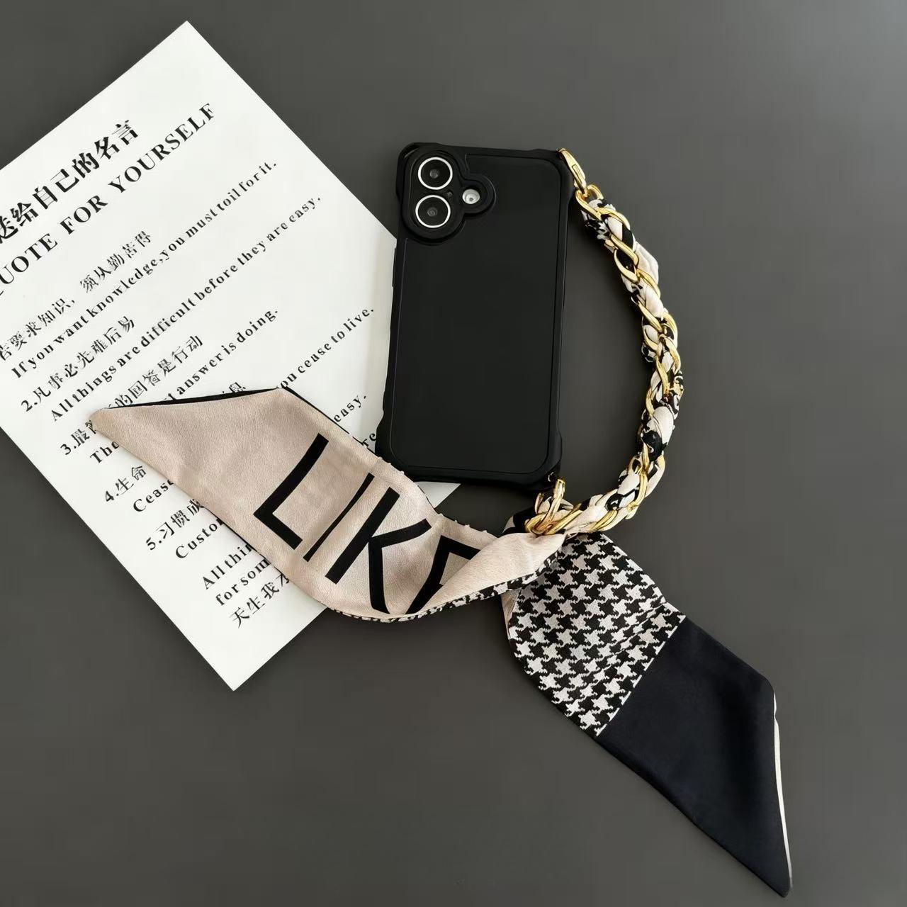 Silk Scarf Chain Strap Phone Case For Samsung Galaxy A16 A26 A36 A56 A06 A15 A25 A35 A55 A05S F05 Soft Shockproof Lanyard Cover Galaxy A56 чорний
Silk Scarf Chain Strap Phone Case For Samsung Galaxy A16 A26 A36 A56 A06 A15 A25 A35 A55 A05S F05 Soft Shockproof Lanyard Cover Galaxy A56 чорний