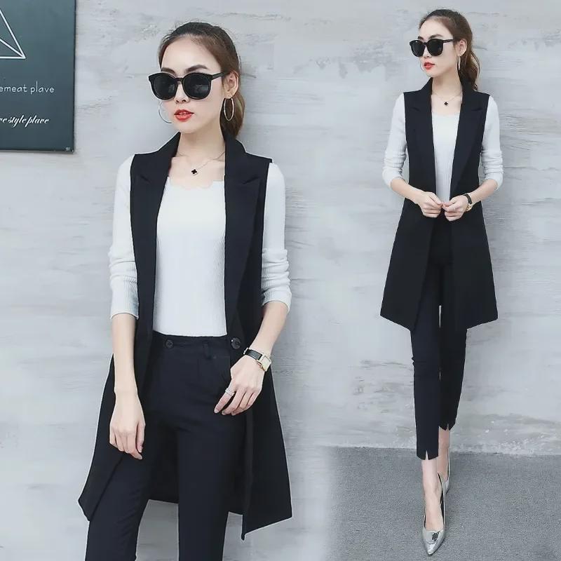 Women s Slimming Korean Style Sleeveless Mid-Length Vest Jacket for Spring and Autumn XXL чорний
Women s Slimming Korean Style Sleeveless Mid-Length Vest Jacket for Spring and Autumn XXL чорний
