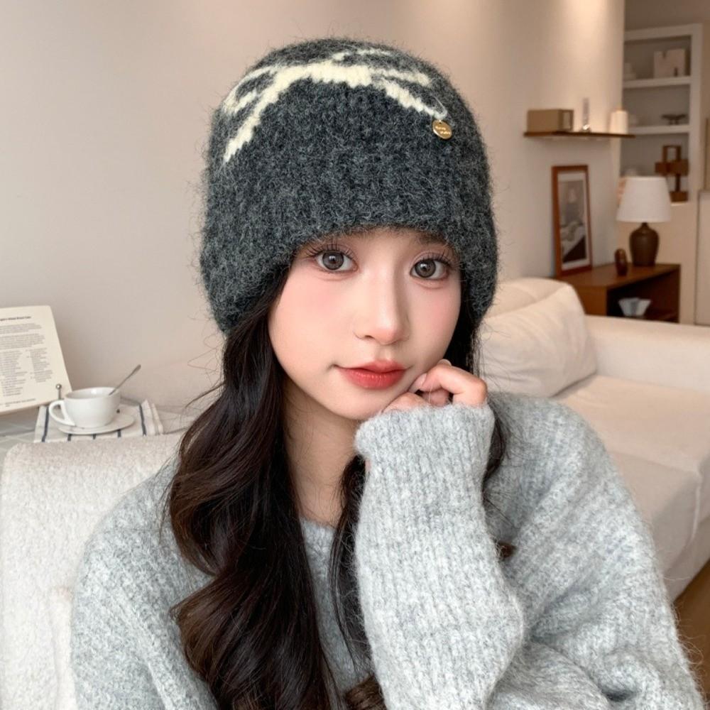 New Keep Warm Bow Knitted Hat Windproof Thickened Ear Protection Cap Cold Proof Pullover Hat Autumn Winter
New Keep Warm Bow Knitted Hat Windproof Thickened Ear Protection Cap Cold Proof Pullover Hat Autumn Winter