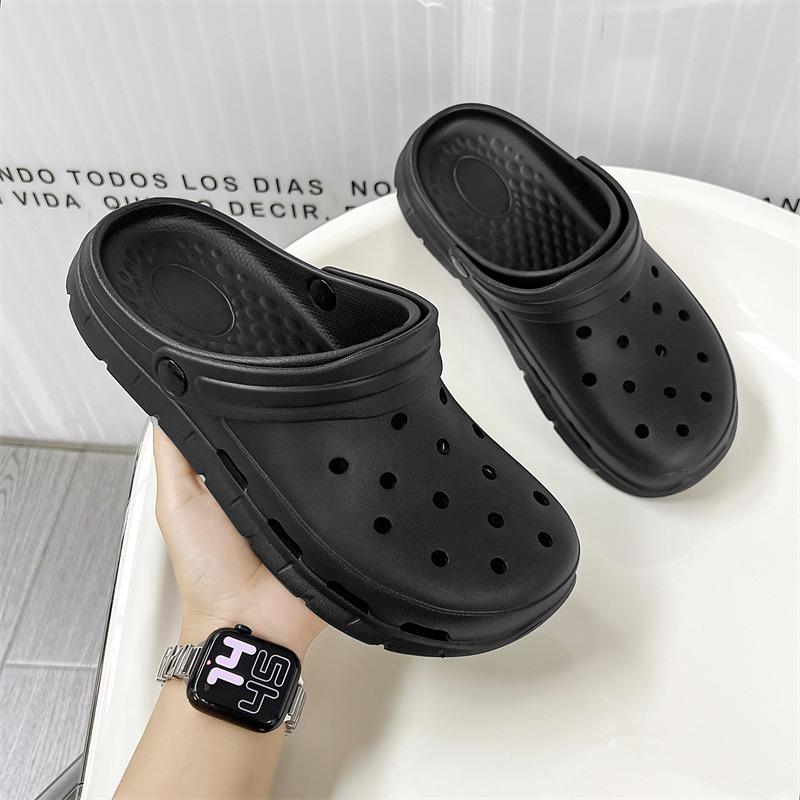 Hole shoes men s solid color simple thick-soled non-slip couple beach cool slippers heightened deodorant eva slippers 36 чорний
Hole shoes men s solid color simple thick-soled non-slip couple beach cool slippers heightened deodorant eva slippers 36 чорний