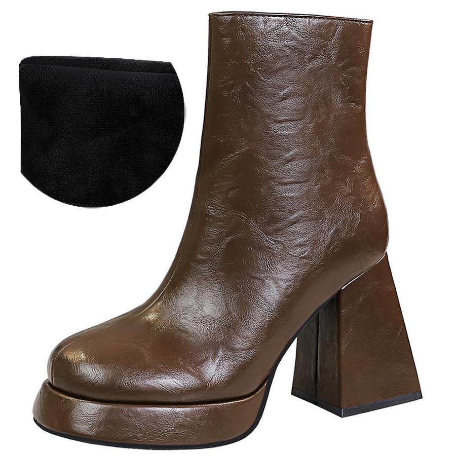 Ботильоны на платформе Женская обувь Ботильоны из кожи на молнии сбоку Толстый каблук Женские ботильоны Ботинки на высоком каблуке Осенне-зимняя обувь 35
Ботильоны на платформе Женская обувь Ботильоны из кожи на молнии сбоку Толстый каблук Женские ботильоны Ботинки на высоком каблуке Осенне-зимняя обувь 35