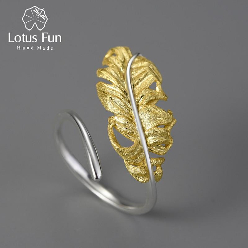 Lotus Fun, регулируемые роскошные винтажные длинные кольца из 18-каратного золота с гусиным пером для женщин, настоящие ювелирные изделия из стерлингового серебра 925 пробы
Lotus Fun, регулируемые роскошные винтажные длинные кольца из 18-каратного золота с гусиным пером для женщин, настоящие ювелирные изделия из стерлингового серебра 925 пробы