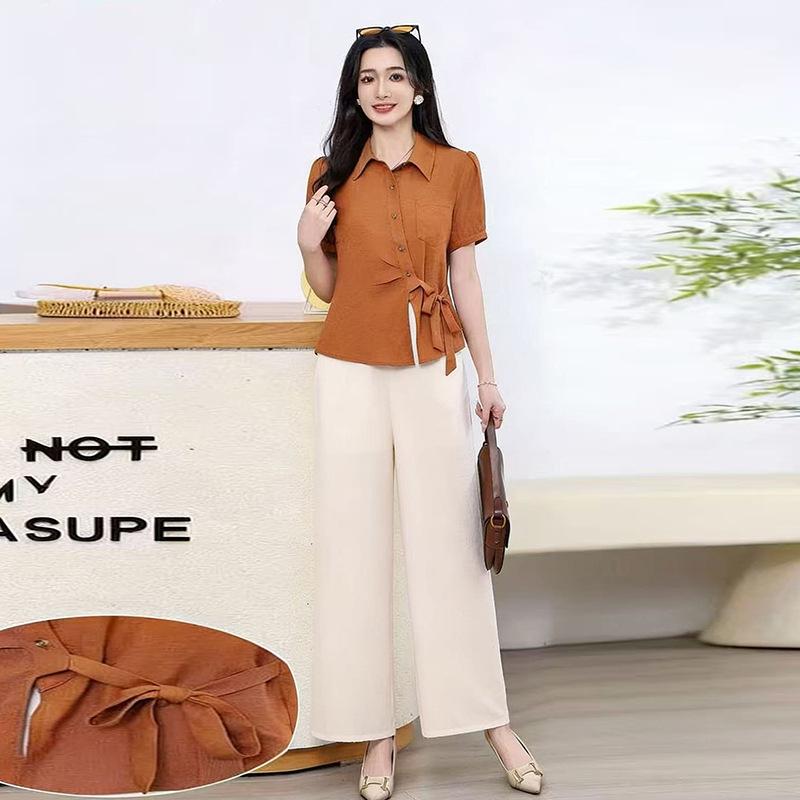 2026 Summer Simple Fashion Casual Two-Piece Set: Short Sleeve Top & Versatile Wide-Leg Pants. 5XL (For 150-165 jin) помаранчевий/червоний
2026 Summer Simple Fashion Casual Two-Piece Set: Short Sleeve Top & Versatile Wide-Leg Pants. 5XL (For 150-165 jin) помаранчевий/червоний