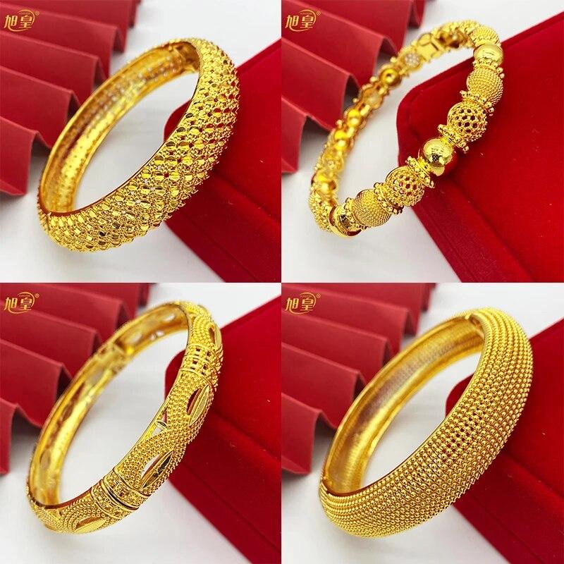 XUHUANG Dubai New Luxury Gold Plated Bangles for Women Nigerian Bridal Wedding Bracelets African Jewelry Party Gifts Wholesales
XUHUANG Dubai New Luxury Gold Plated Bangles for Women Nigerian Bridal Wedding Bracelets African Jewelry Party Gifts Wholesales