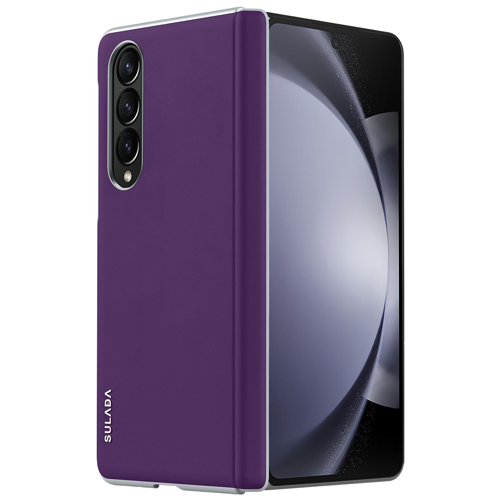 For Samsung Galaxy Z Fold4 5G Magnetic Phone Case Spring Hinge Leather+PC Hard Phone Cover Purple
For Samsung Galaxy Z Fold4 5G Magnetic Phone Case Spring Hinge Leather+PC Hard Phone Cover Purple