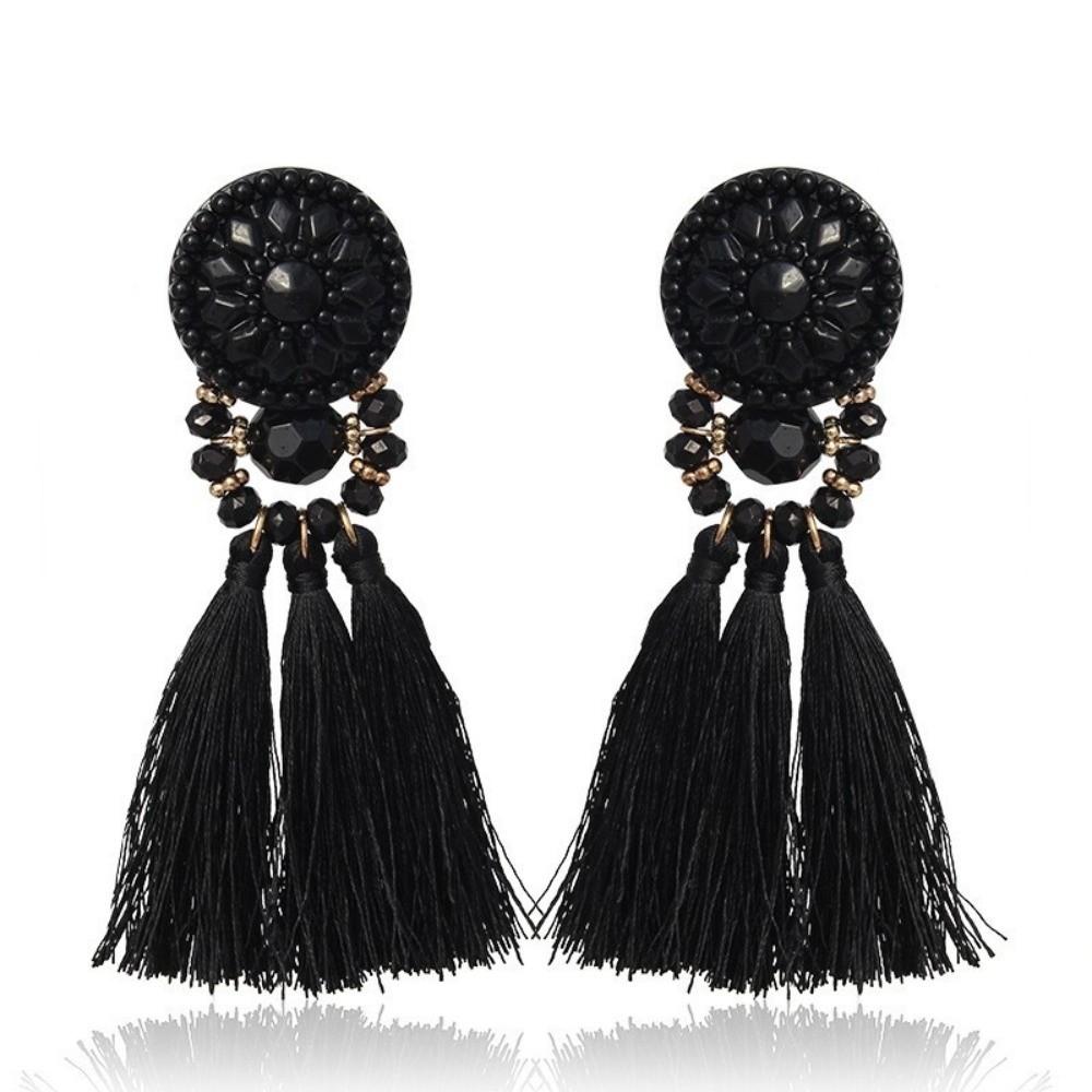 New Long Tassel Geometric Earrings Colorful Elegant Long Earrings Bohemian Style Ear Ring Women чёрный
New Long Tassel Geometric Earrings Colorful Elegant Long Earrings Bohemian Style Ear Ring Women чёрный