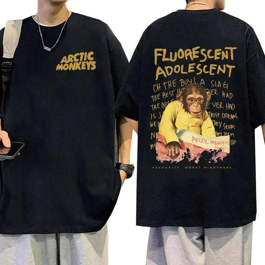 Флуоресцентные футболки с рисунком для подростков Arctic Monkeys, модная футболка унисекс в стиле хип-хоп, ретро модная футболка унисекс, большие хлопковые футболки, уличная одежда
Флуоресцентные футболки с рисунком для подростков Arctic Monkeys, модная футболка унисекс в стиле хип-хоп, ретро модная футболка унисекс, большие хлопковые футболки, уличная одежда