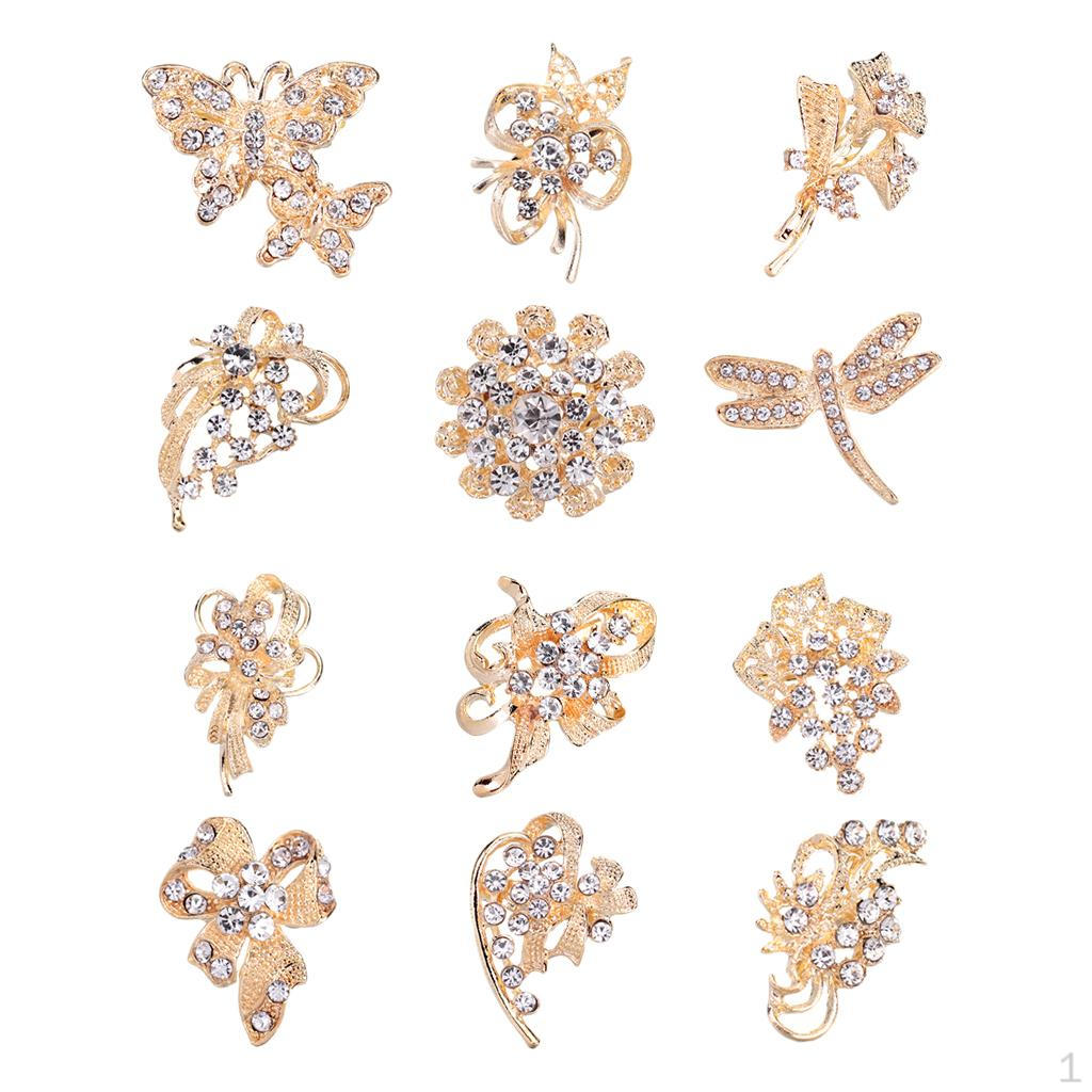 12 Pcs Brooch Material Alloy Pearl Of Rhinestone Decorated, золотий
12 Pcs Brooch Material Alloy Pearl Of Rhinestone Decorated, золотий