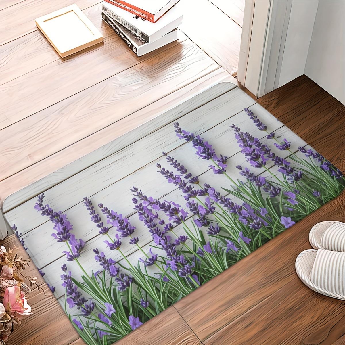 Lavender Flower Print Kitchen Rug, Non-Slip Cushioned Comfort Standing Mat, Heavy Duty Floor Carpet for Home Sink Laundry 40x60cm
Lavender Flower Print Kitchen Rug, Non-Slip Cushioned Comfort Standing Mat, Heavy Duty Floor Carpet for Home Sink Laundry 40x60cm