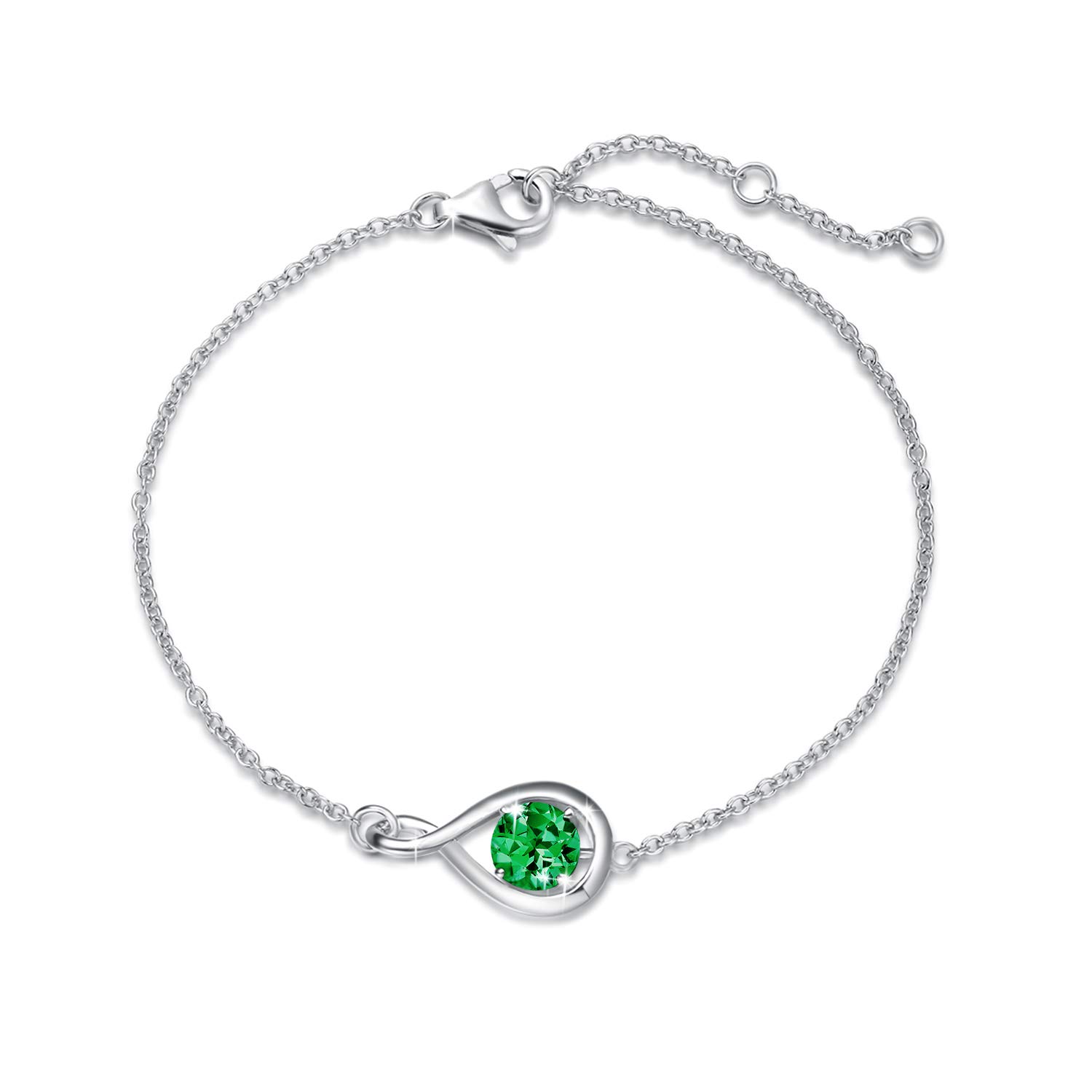 Браслет Agvana 1 Birthstone с мотивом в виде капли, с камнем рождения, из стерлингового серебра 925 пробы, браслет на день рождения, годовщину, обернутый в обертку, регулятор
Браслет Agvana 1 Birthstone с мотивом в виде капли, с камнем рождения, из стерлингового серебра 925 пробы, браслет на день рождения, годовщину, обернутый в обертку, регулятор