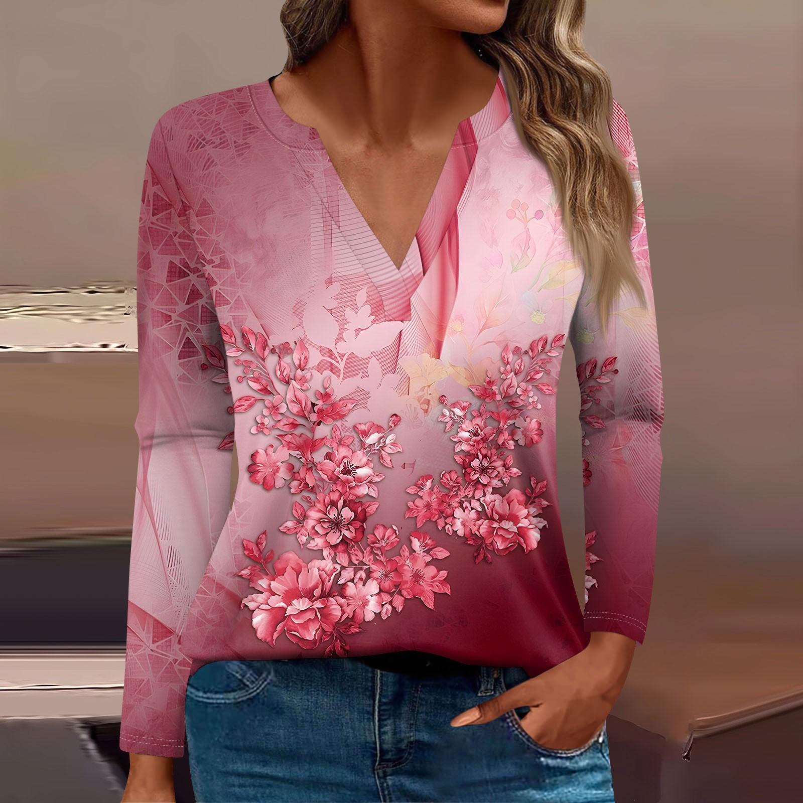 Женская модная повседневная футболка с V-образным вырезом и длинным рукавом, винтажный цветочный принт XL красный
Женская модная повседневная футболка с V-образным вырезом и длинным рукавом, винтажный цветочный принт XL красный