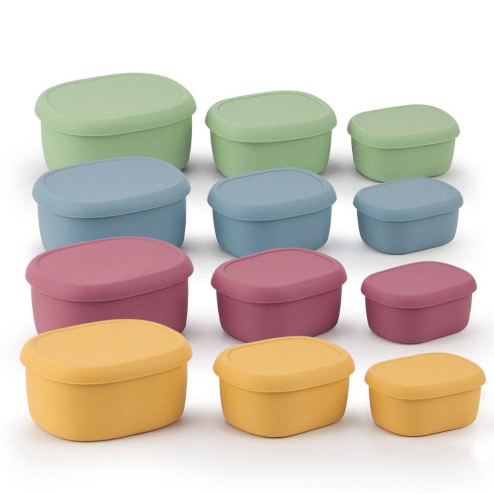 Heat Resistance Silicone Lunch Box Oval Fresh-keeping Box Snack Box Food Container Freezer 200ml червоний
Heat Resistance Silicone Lunch Box Oval Fresh-keeping Box Snack Box Food Container Freezer 200ml червоний