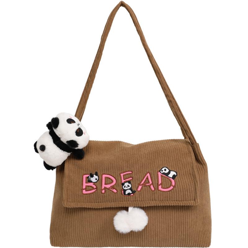 Guangzhou luggage corduroy handbag women s canvas bag retro shoulder bag fashion commuter underarm bag темно-коричневого кольору
Guangzhou luggage corduroy handbag women s canvas bag retro shoulder bag fashion commuter underarm bag темно-коричневого кольору