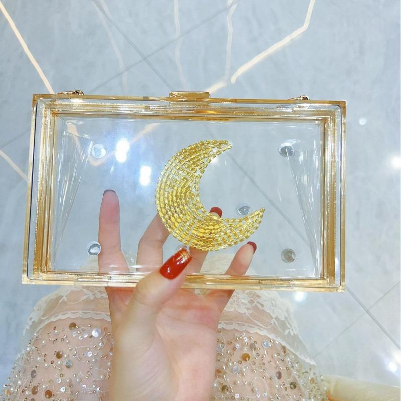 Fashionable and Simple Handbag Rhinestone Box Bag Clutch Bag Single-shoulder Crossbody Chain Bag Evening Bag золотий
Fashionable and Simple Handbag Rhinestone Box Bag Clutch Bag Single-shoulder Crossbody Chain Bag Evening Bag золотий