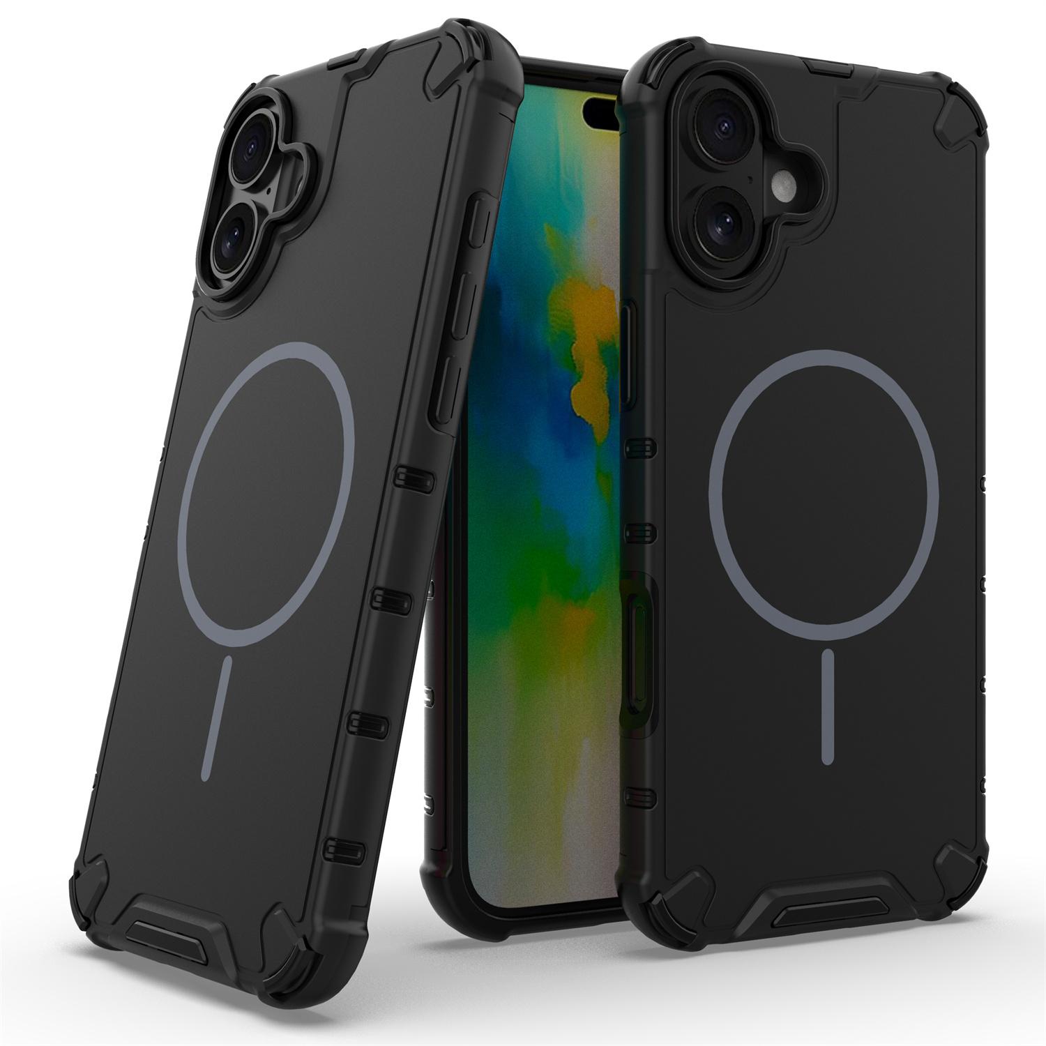 For iPhone 16 Plus Magnetic Case Corrugated Texture Heat Dissipation Shockproof TPU+PC Phone Back Cover Grey White
For iPhone 16 Plus Magnetic Case Corrugated Texture Heat Dissipation Shockproof TPU+PC Phone Back Cover Grey White