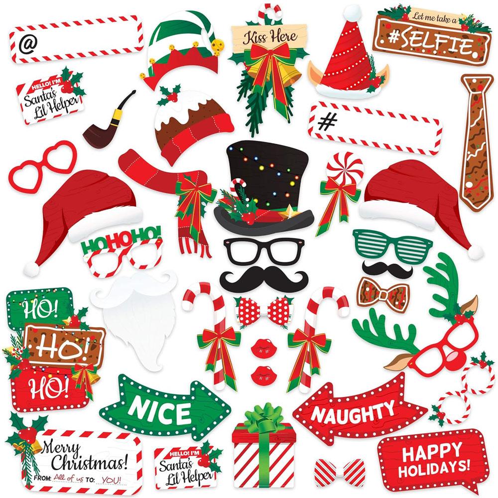 38pcs Christmas Photo Booth Props Kit Christmas Party Decorations Selfie Holiday Photo Booth Props for Gatherings Parties
38pcs Christmas Photo Booth Props Kit Christmas Party Decorations Selfie Holiday Photo Booth Props for Gatherings Parties