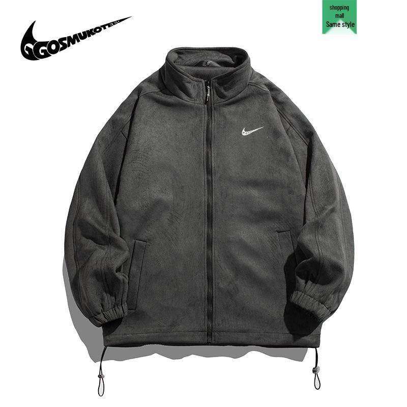 Unisex Japanese Style Stand Collar Suede Fleece Jacket - Men s 2025 Spring/Autumn Sports & Student Loose Fit L темно-сірий
Unisex Japanese Style Stand Collar Suede Fleece Jacket - Men s 2025 Spring/Autumn Sports & Student Loose Fit L темно-сірий