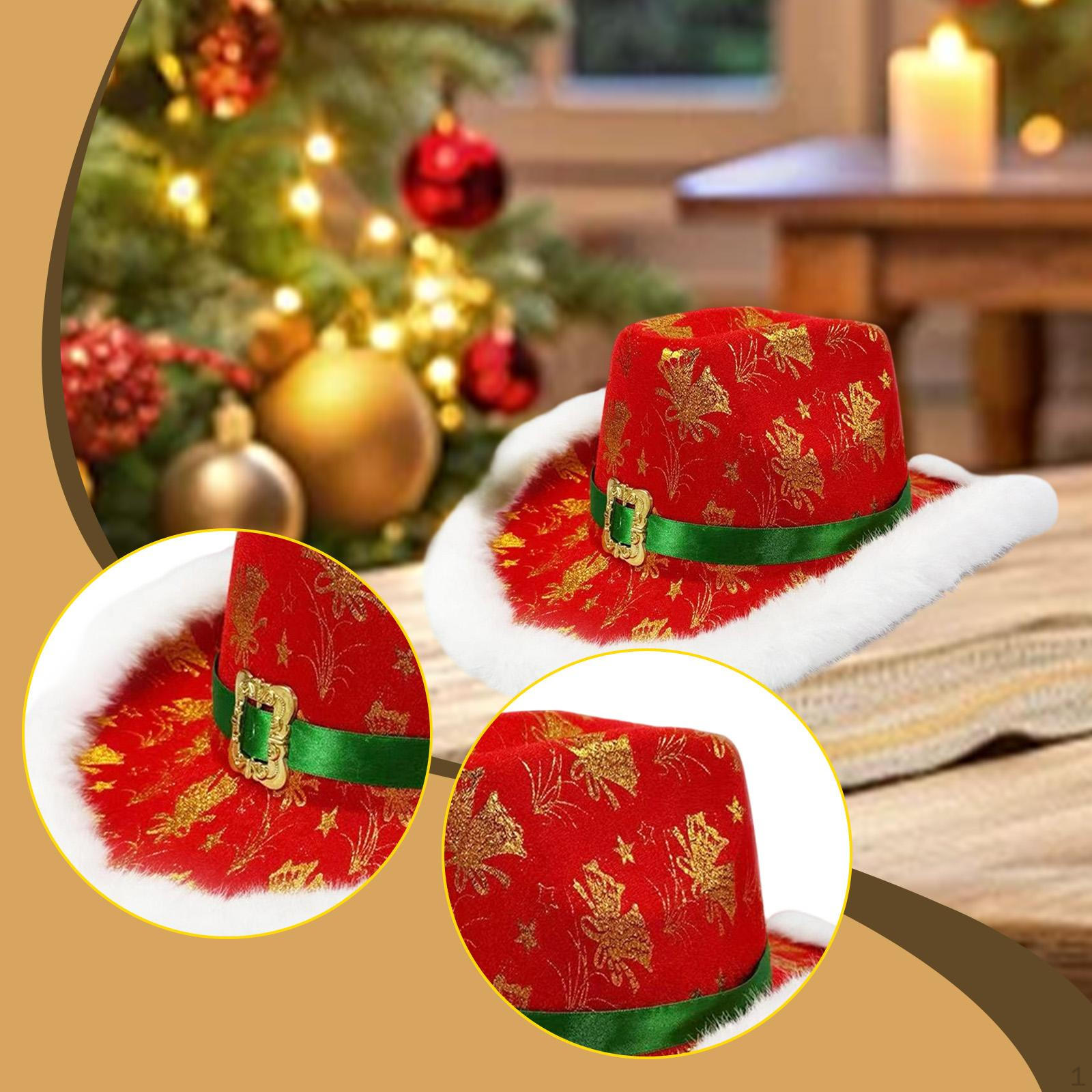 Рождественская ковбойская шляпа Праздничная кепка для тематической вечеринки Косплей Рождество Golden Flowers
Рождественская ковбойская шляпа Праздничная кепка для тематической вечеринки Косплей Рождество Golden Flowers