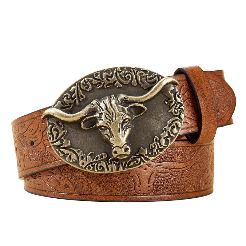 Western Leather Buckle Belts Cowboy Longhorn Bull Pattern Buckle Belt Floral Engraved Buckle Belt for Men 130cm-51.18in
Western Leather Buckle Belts Cowboy Longhorn Bull Pattern Buckle Belt Floral Engraved Buckle Belt for Men 130cm-51.18in