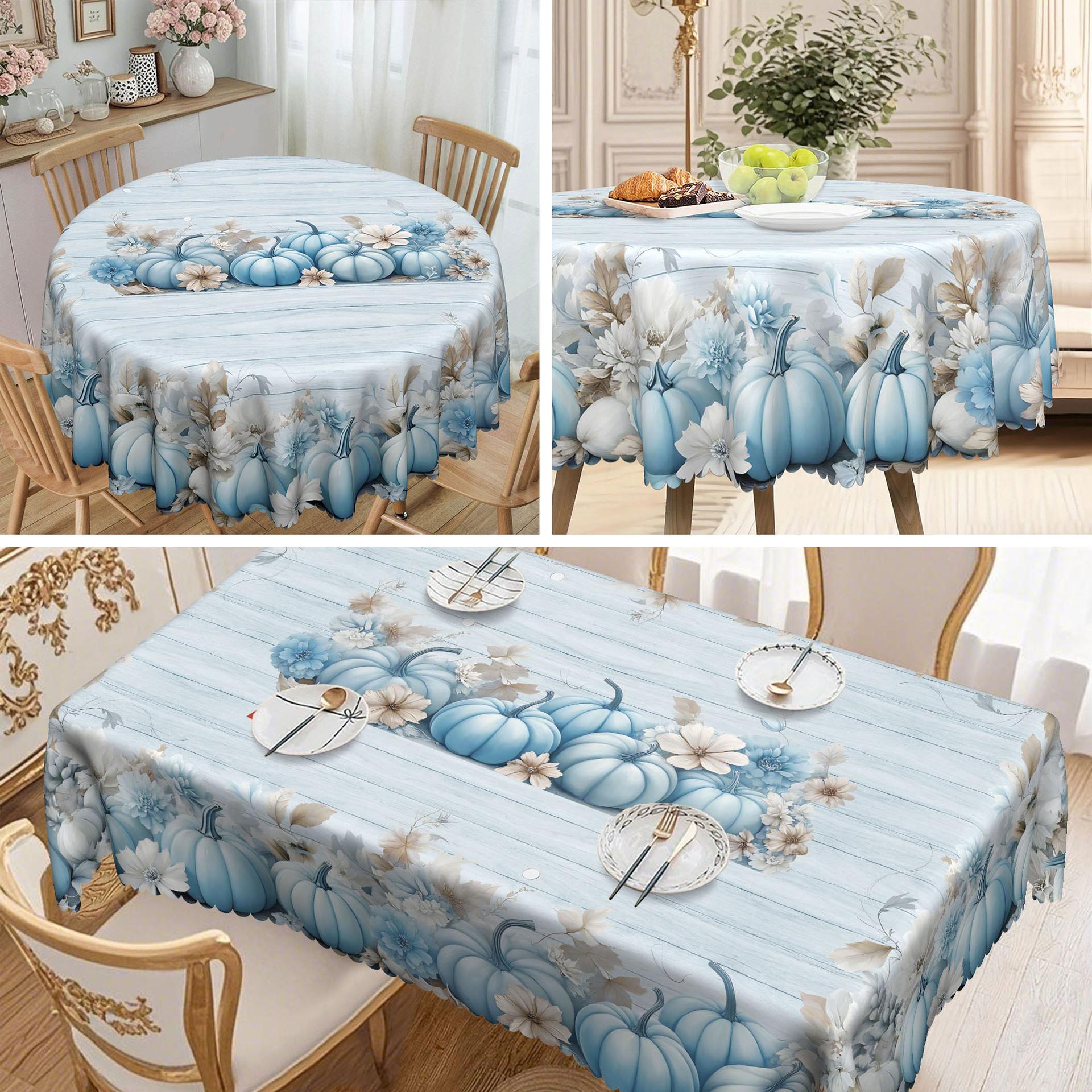 1 Fall Thanksgiving Blue Pumpkin Tablecloth, Wood Grain Polyester Tablecloth, Harvest Party And Country Grid round tablecloth-152x152cm
1 Fall Thanksgiving Blue Pumpkin Tablecloth, Wood Grain Polyester Tablecloth, Harvest Party And Country Grid round tablecloth-152x152cm