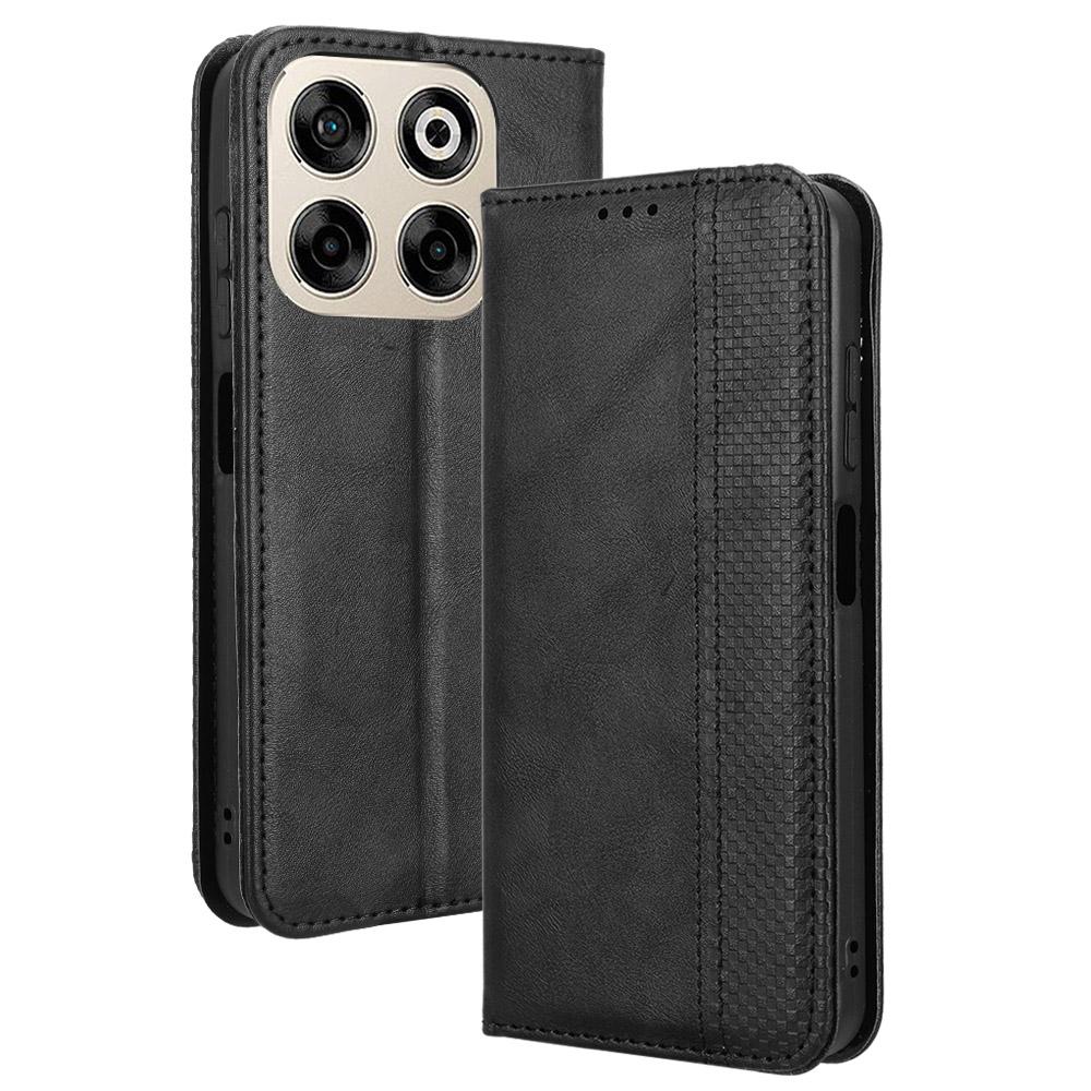Кожаный чехол-кошелек с подставкой для ZTE Blade V70/nubia V70, ретро-текстура, чехол для телефона Black
Кожаный чехол-кошелек с подставкой для ZTE Blade V70/nubia V70, ретро-текстура, чехол для телефона Black