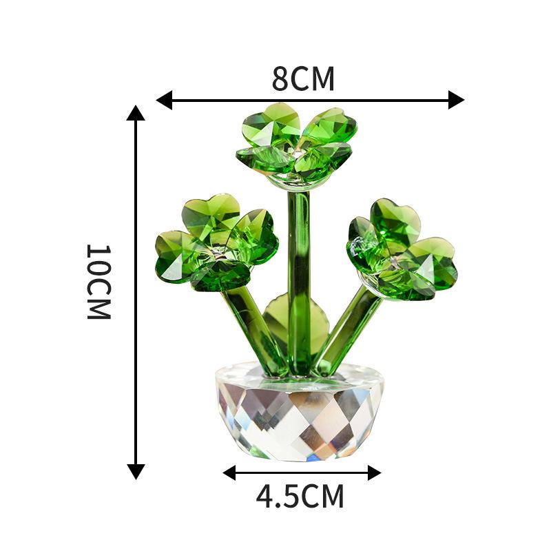 Lucky grass crystal ornament simple desktop car ornament bedroom desk fresh and creative new Chinese soft decoration jewelry Clover
Lucky grass crystal ornament simple desktop car ornament bedroom desk fresh and creative new Chinese soft decoration jewelry Clover