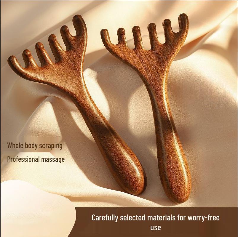 Natural Wood Six-Claw Meridian Massage Comb - Head Care Therapy Tool, Gua Sha Style Massager
Natural Wood Six-Claw Meridian Massage Comb - Head Care Therapy Tool, Gua Sha Style Massager