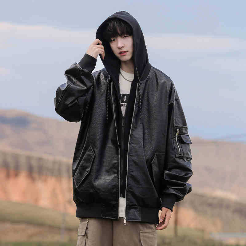 Американская уличная куртка из искусственной кожи для мужчин, весенне-осенняя, свободного кроя, для подростков, красивая куртка с капюшоном 3XL
Американская уличная куртка из искусственной кожи для мужчин, весенне-осенняя, свободного кроя, для подростков, красивая куртка с капюшоном 3XL