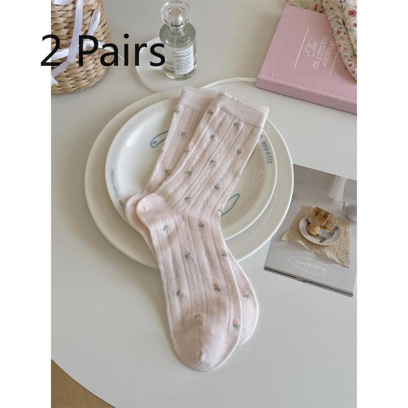 Two Pairs of Small Floral-patterned Socks - Summer and Spring Style Thin Tube Socks with Lace Edges and Open-weave Design. 2 pairs розовый
Two Pairs of Small Floral-patterned Socks - Summer and Spring Style Thin Tube Socks with Lace Edges and Open-weave Design. 2 pairs розовый