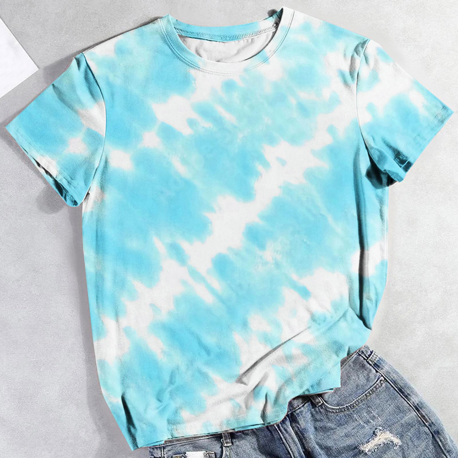 Летний топ с круглым вырезом и принтом 3D тай-дай, модные повседневные женские футболки с короткими рукавами XS
Летний топ с круглым вырезом и принтом 3D тай-дай, модные повседневные женские футболки с короткими рукавами XS