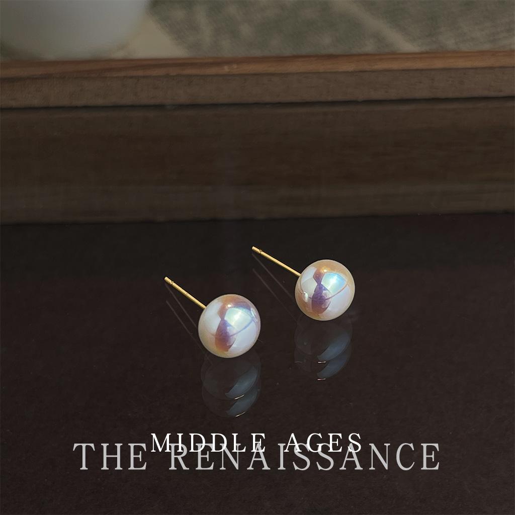 ~ French retro colorful steamed bread pearl stud earrings commuter style earrings women
~ French retro colorful steamed bread pearl stud earrings commuter style earrings women