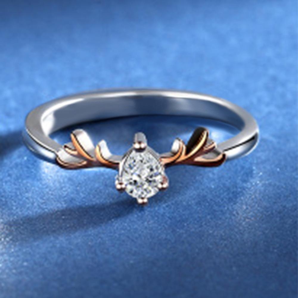 Мода интернет-знаменитостей Простое кольцо для пары в форме лосиных рогов, Двухцветное медное кольцо с цирконом 10
Мода интернет-знаменитостей Простое кольцо для пары в форме лосиных рогов, Двухцветное медное кольцо с цирконом 10